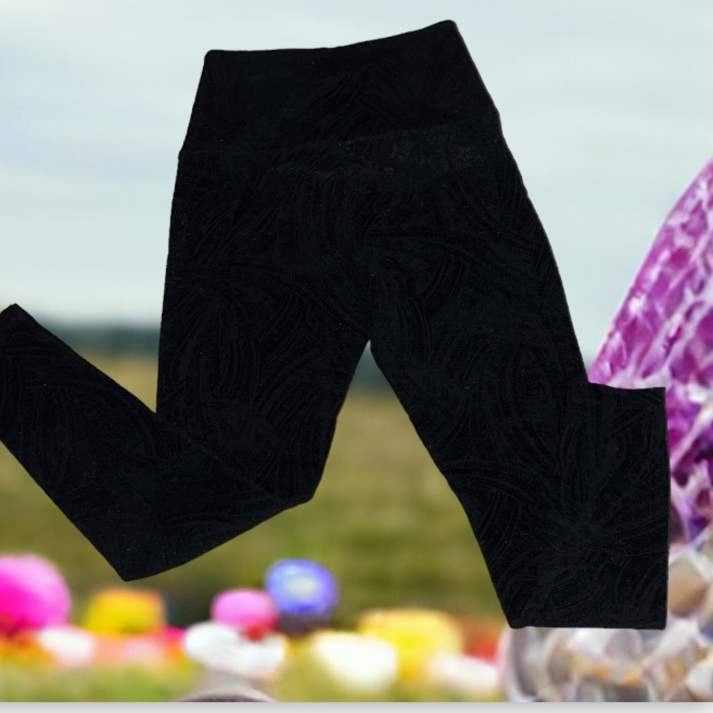 Lysse Black Jacquard Leggings